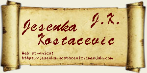 Jesenka Kostačević vizit kartica